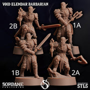 Void Elemdar Barbarian - Sordane Publishing | 28mm and 32mm | Wargaming | DnD | Tabletop Roleplaying