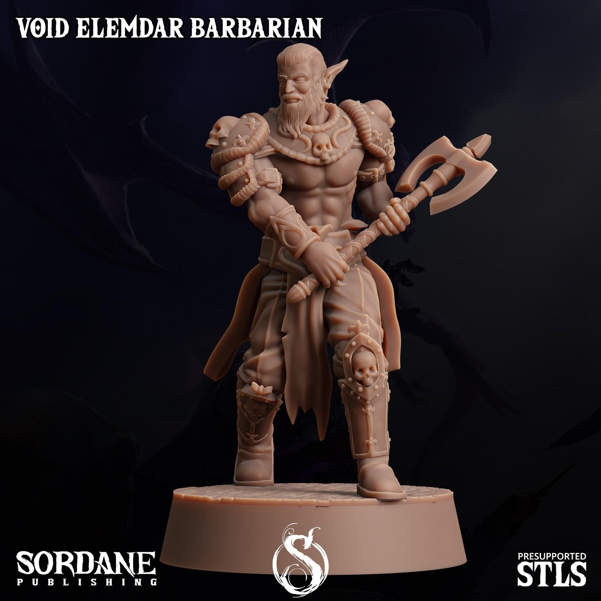Void Elemdar Barbarian - Sordane Publishing | 28mm and 32mm | Wargaming | DnD | Tabletop Roleplaying