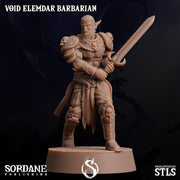 Void Elemdar Barbarian - Sordane Publishing | 28mm and 32mm | Wargaming | DnD | Tabletop Roleplaying