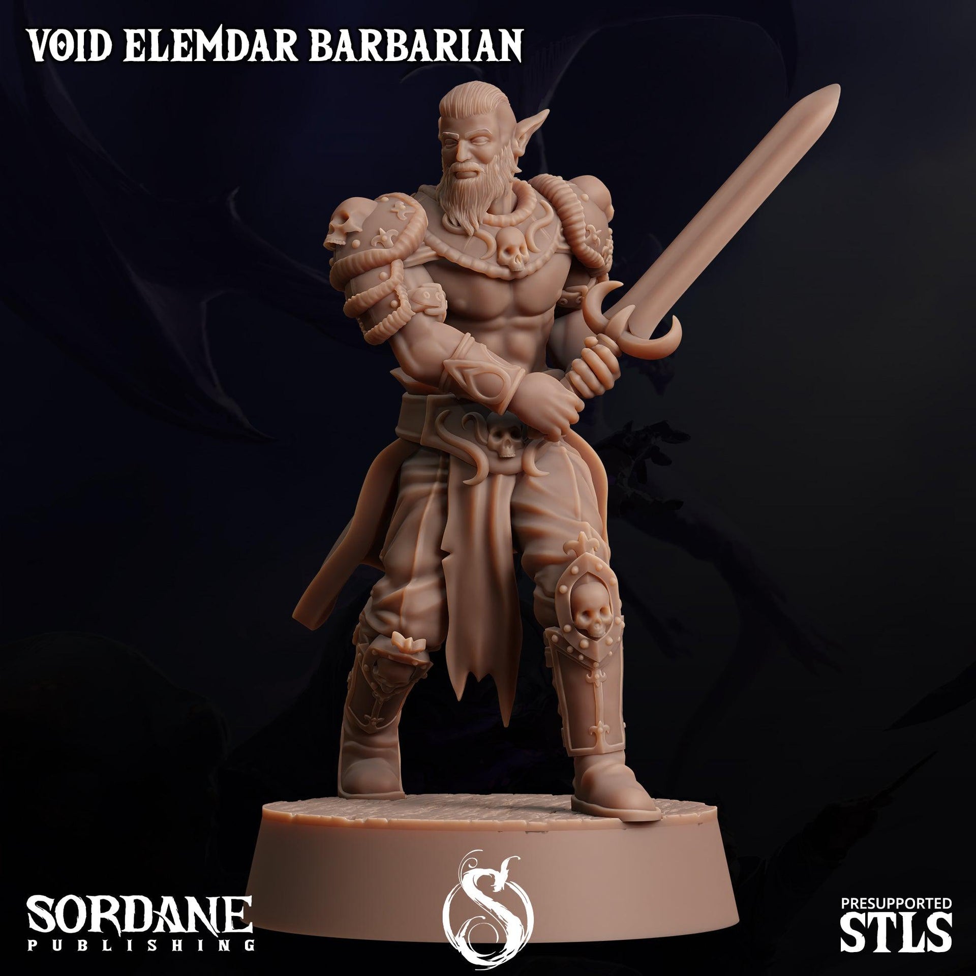 Void Elemdar Barbarian - Sordane Publishing | 28mm and 32mm | Wargaming | DnD | Tabletop Roleplaying