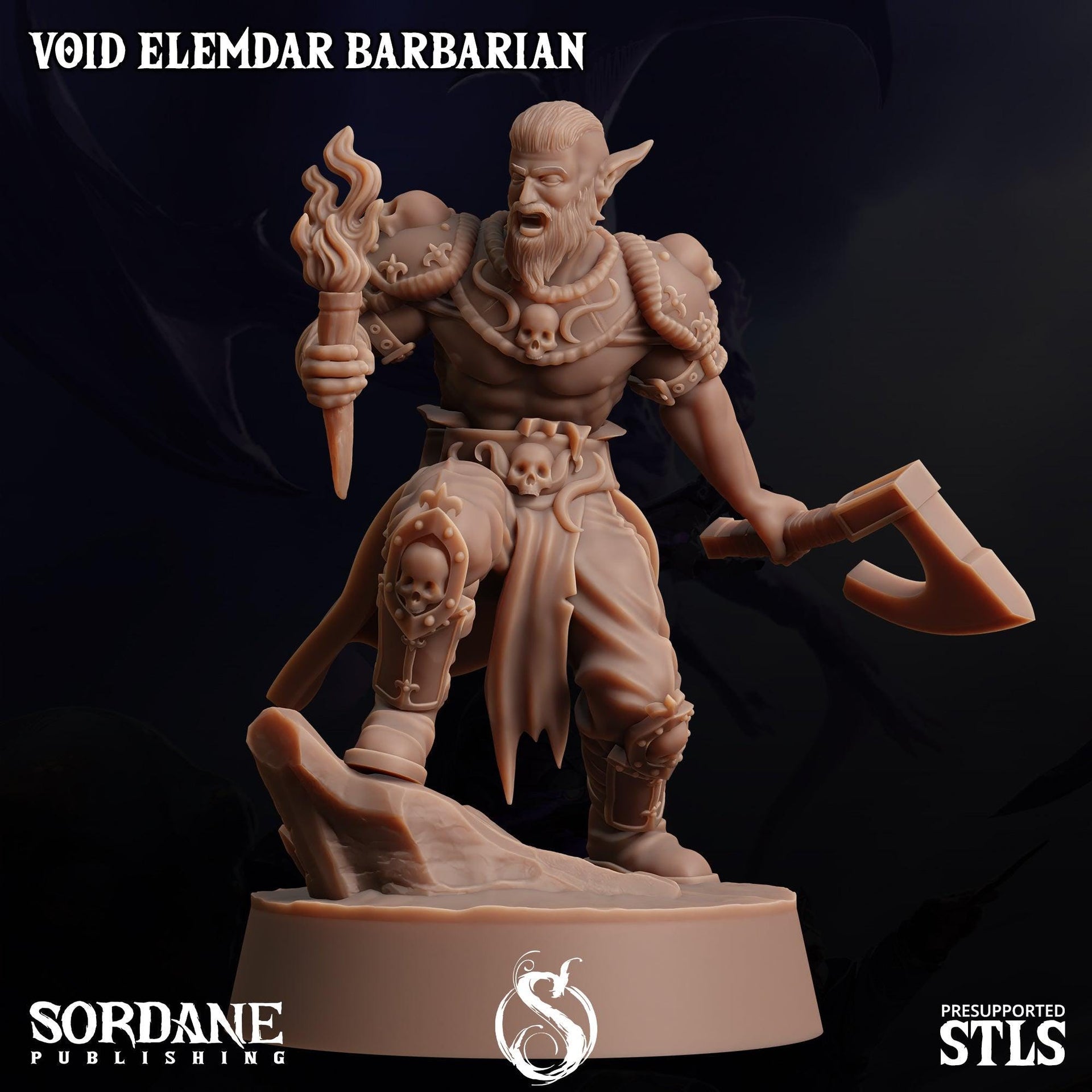 Void Elemdar Barbarian - Sordane Publishing | 28mm and 32mm | Wargaming | DnD | Tabletop Roleplaying