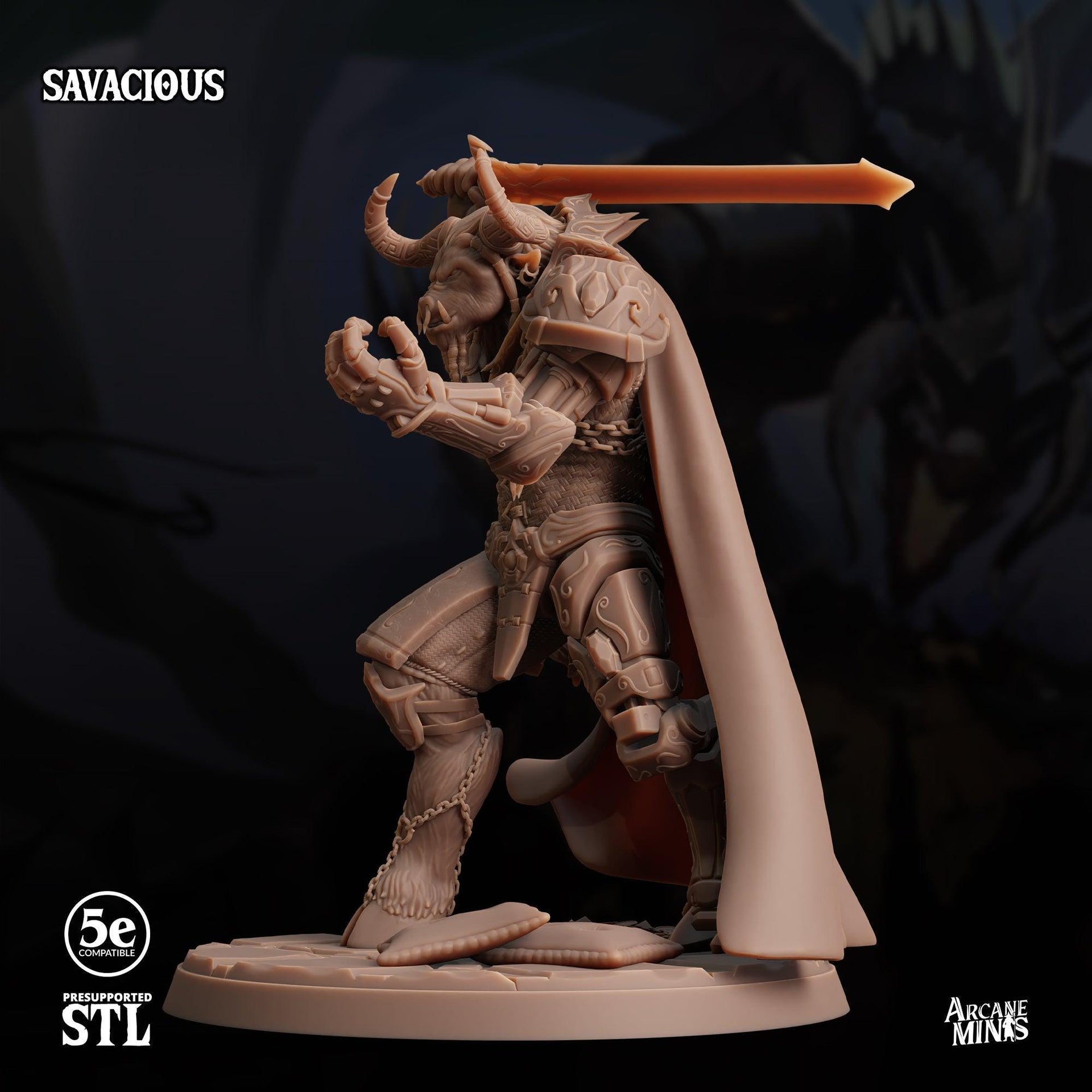 Savacious, Taurian Crime Boss - Sordane Publishing | 28mm and 32mm | Wargaming | DnD | Tabletop Roleplaying