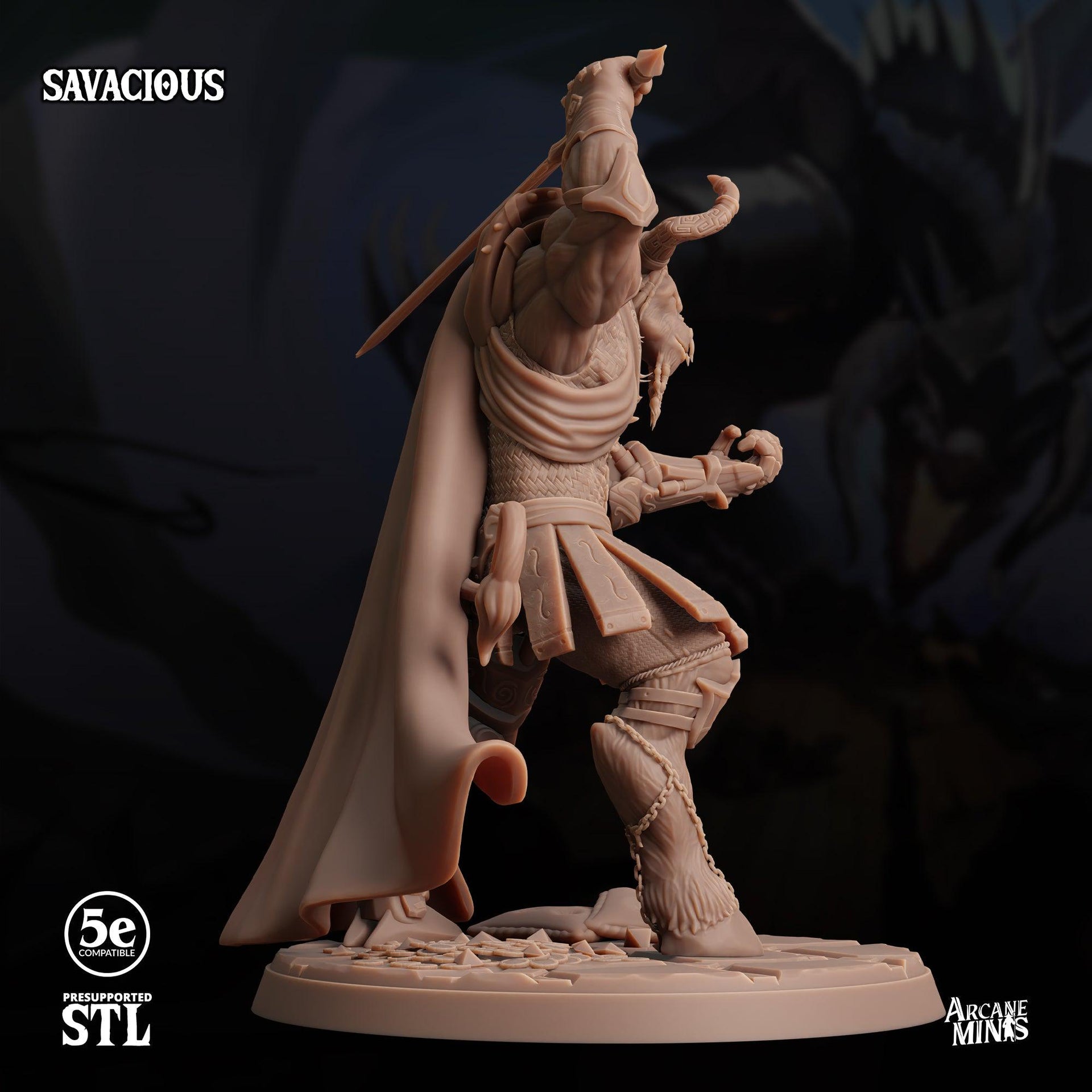 Savacious, Taurian Crime Boss - Sordane Publishing | 28mm and 32mm | Wargaming | DnD | Tabletop Roleplaying