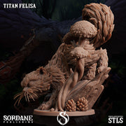 Titan Felisa, Giant Cat Monster - Sordane Publishing | 28mm and 32mm | Wargaming | DnD | Tabletop Roleplaying