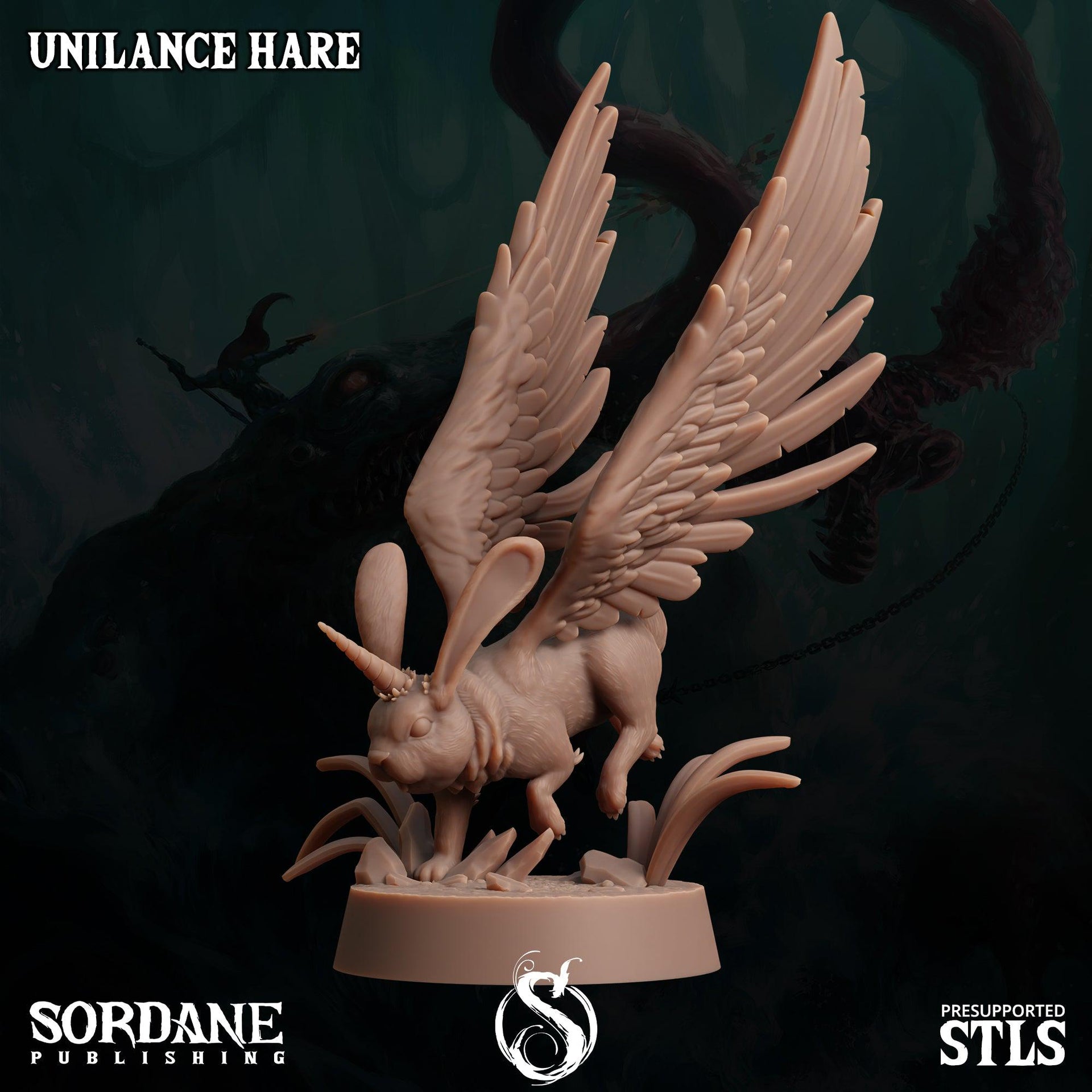Unilance Hare, Bunny Pegasus - Sordane Publishing | 28mm and 32mm | Wargaming | DnD | Tabletop Roleplaying