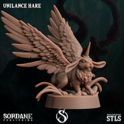 Unilance Hare, Bunny Pegasus - Sordane Publishing | 28mm and 32mm | Wargaming | DnD | Tabletop Roleplaying