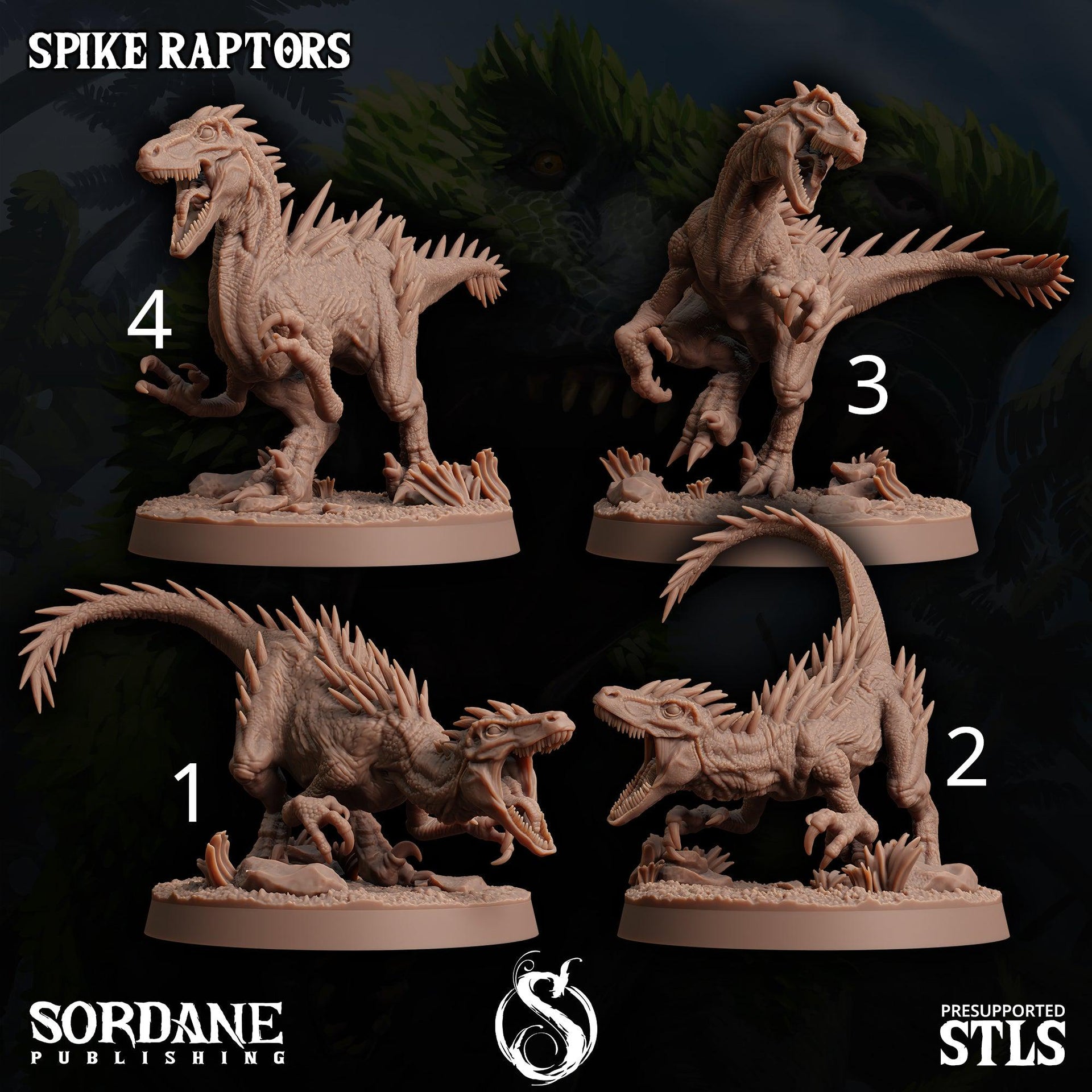 Spike Raptors- Sordane Publishing | 28mm and 32mm | Wargaming | DnD | Tabletop Roleplaying