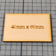 Miniature Bases - 40x60mm Rectangle, 3mm thick Plywood | 28mm and 32mm | Wargaming | DnD | Tabletop Roleplaying