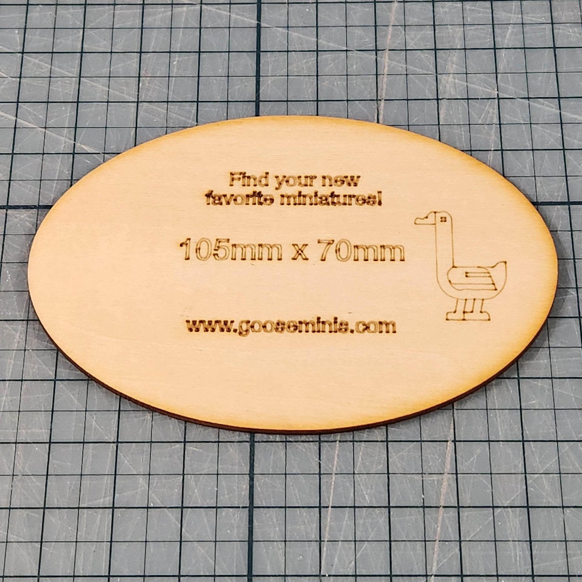 Miniature Bases - 105x70mm Oval, 3mm thick Plywood | 28mm and 32mm | Wargaming | DnD | Tabletop Roleplaying