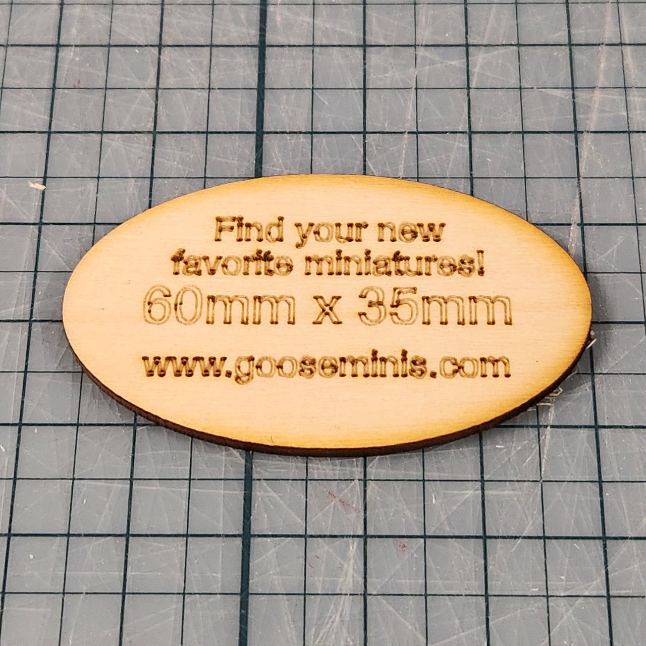 Miniature Bases - 60x35mm Oval, 3mm thick Plywood | 28mm and 32mm | Wargaming | DnD | Tabletop Roleplaying