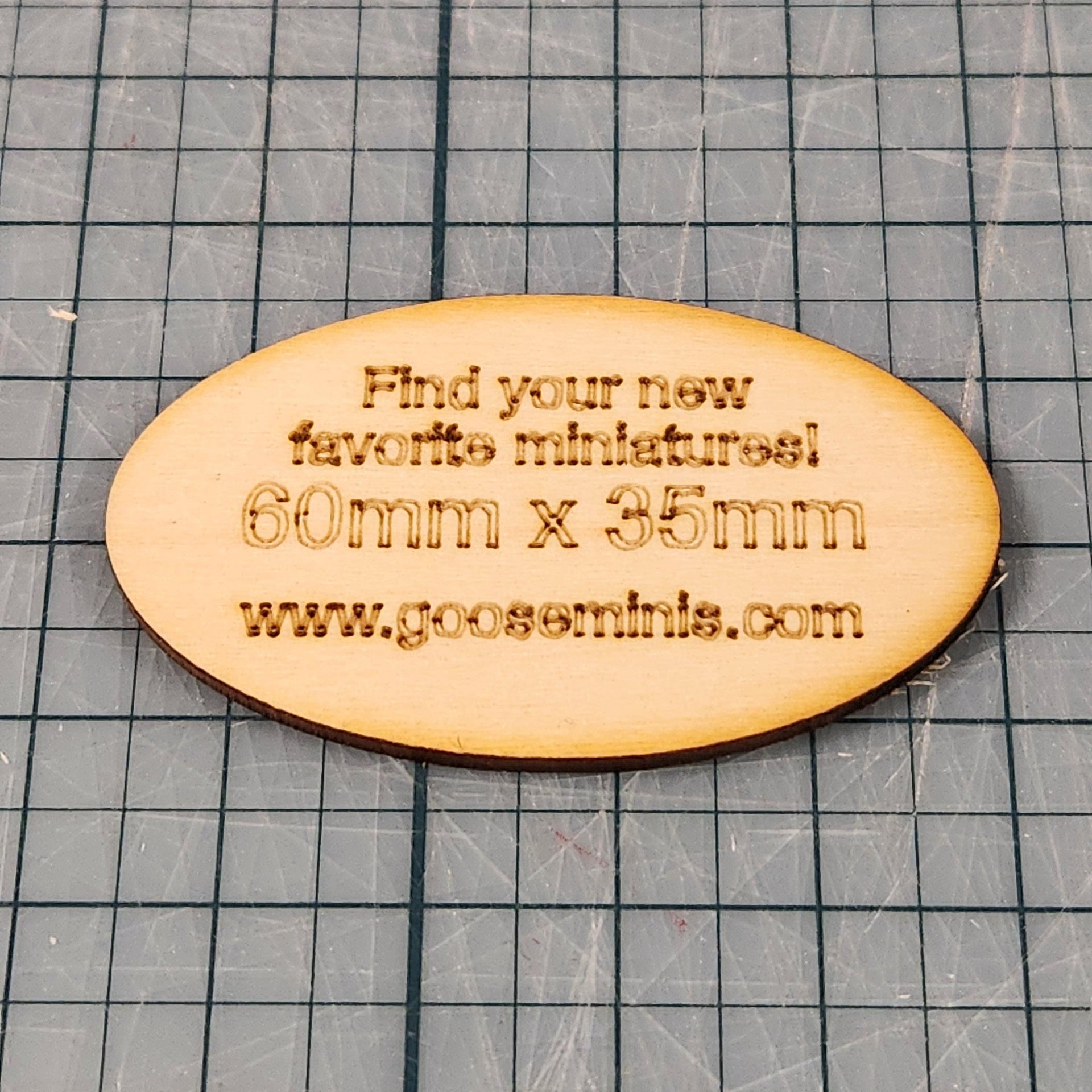 Miniature Bases - 60x35mm Oval, 3mm thick Plywood | 28mm and 32mm | Wargaming | DnD | Tabletop Roleplaying