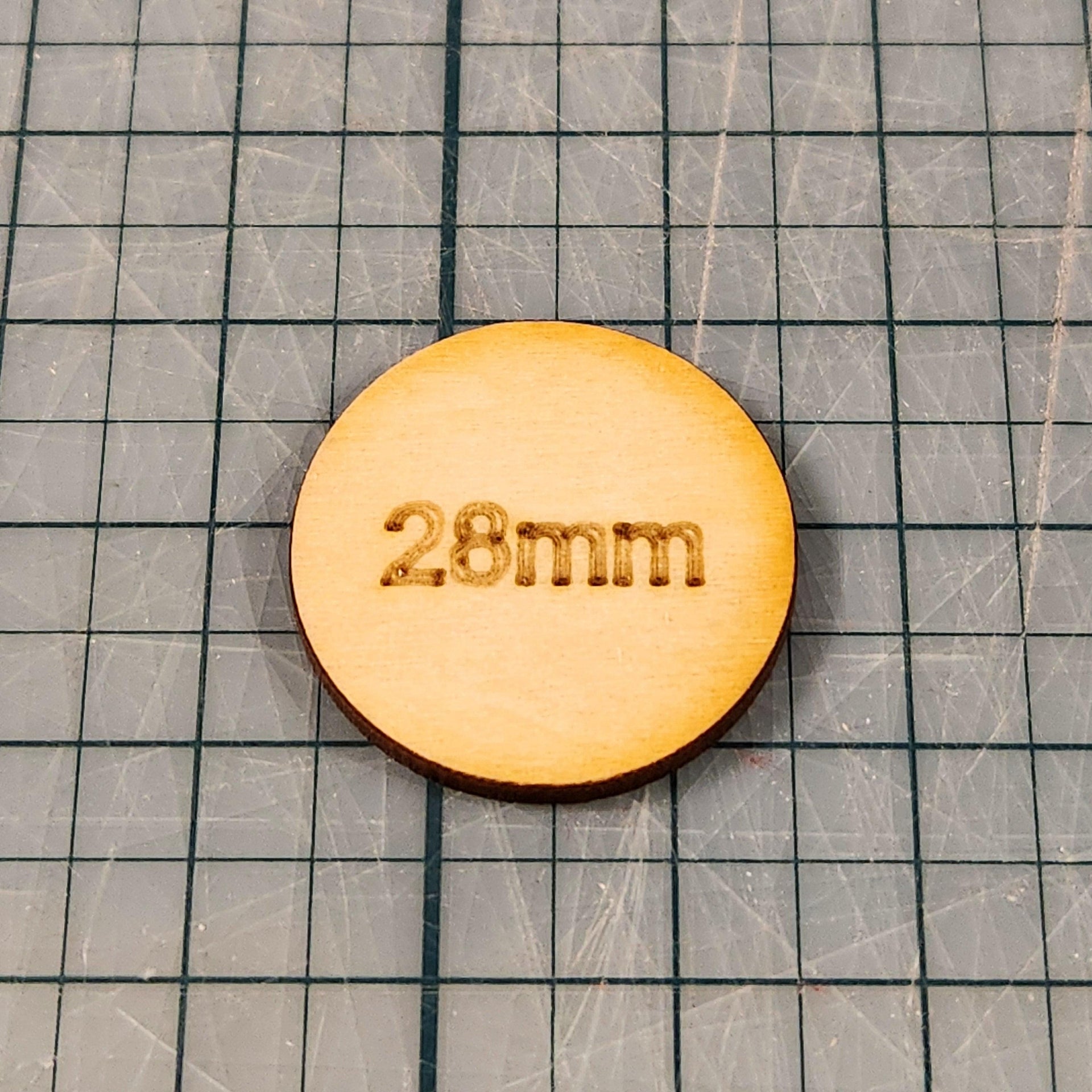 Miniature Bases - 28mm Circle, 3mm thick Plywood | 28mm and 32mm | Wargaming | DnD | Tabletop Roleplaying