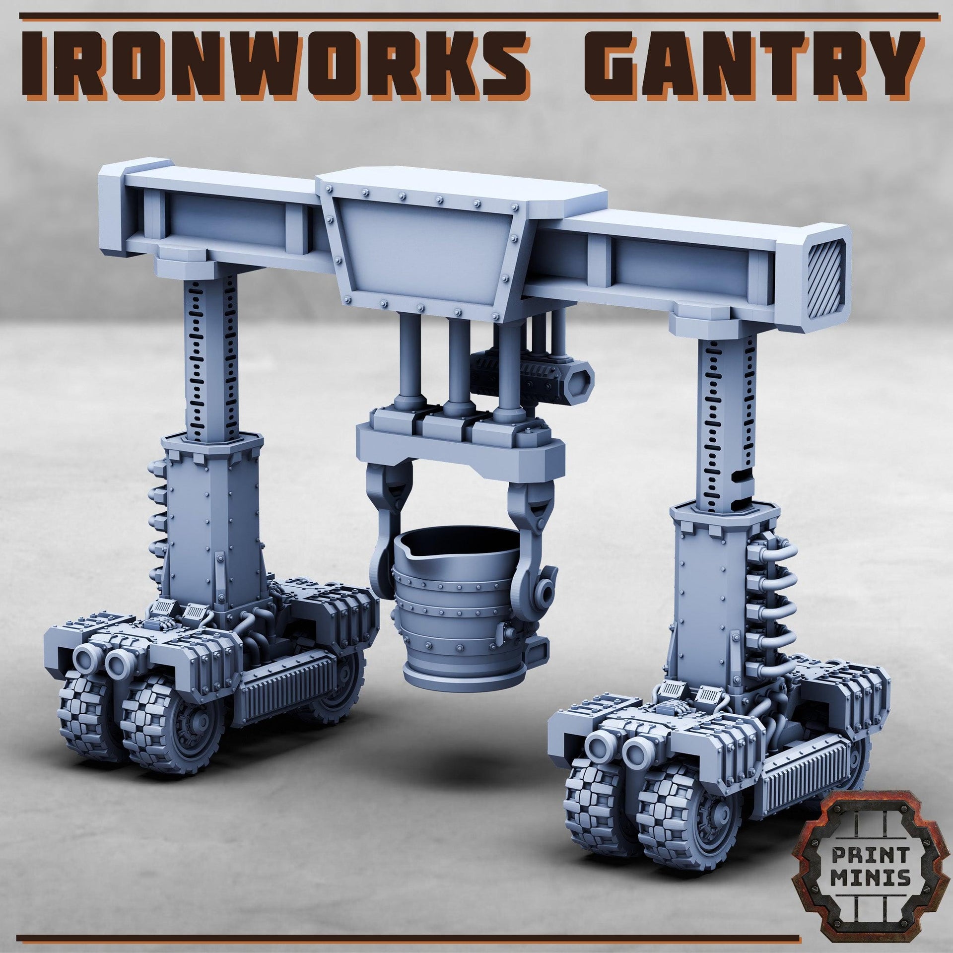 Ironworks Gantry Crane - Print Minis | 28mm and 32mm | Wargaming | DnD | Tabletop Roleplaying