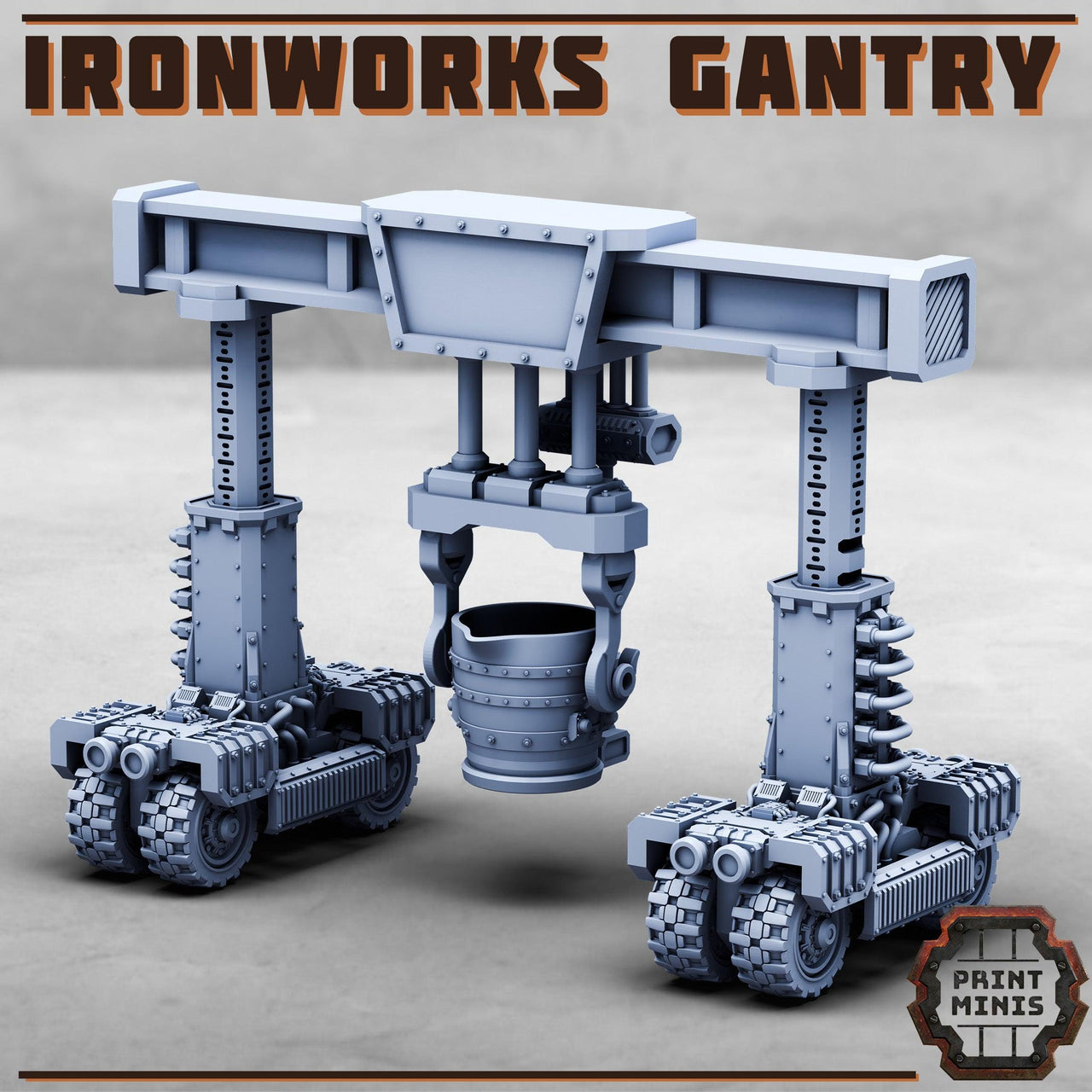 Ironworks Gantry Crane - Print Minis | 28mm and 32mm | Wargaming | DnD | Tabletop Roleplaying