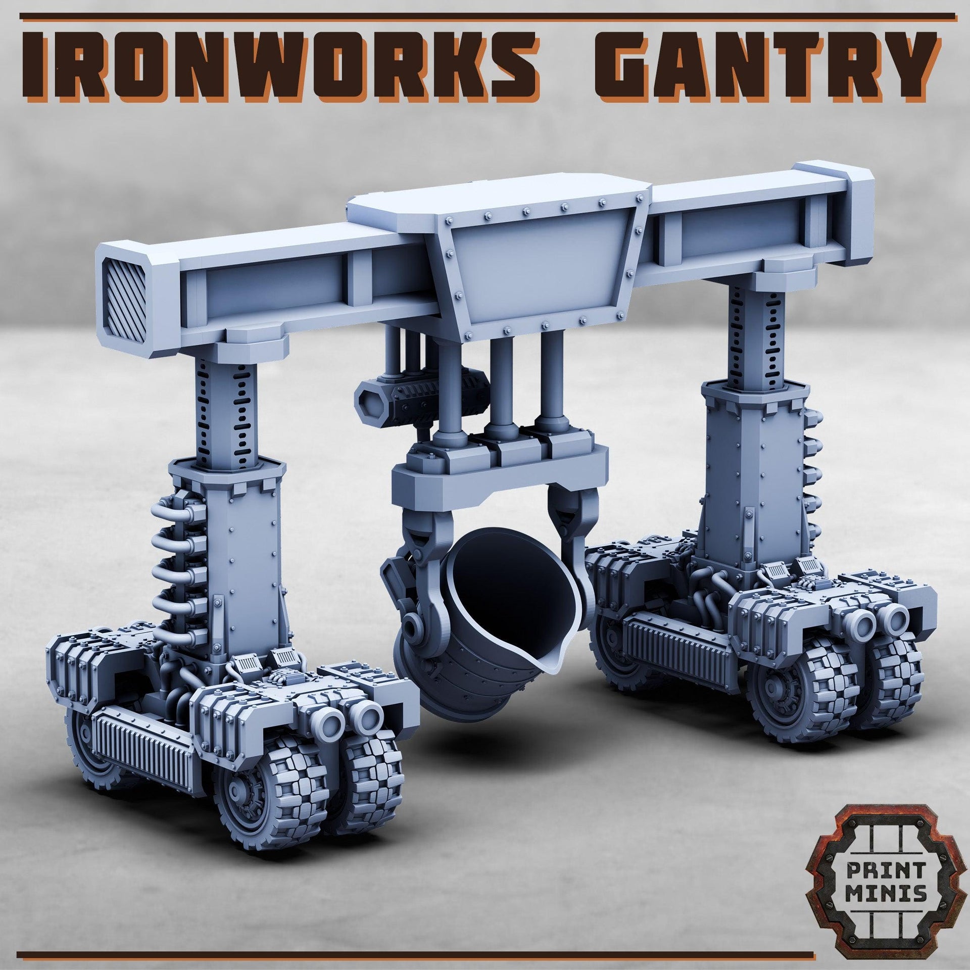 Ironworks Gantry Crane - Print Minis | 28mm and 32mm | Wargaming | DnD | Tabletop Roleplaying