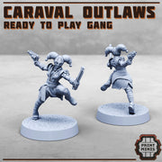 House Caraval, Modular Jester Gang- Print Minis | 28mm and 32mm | Wargaming | DnD | Tabletop Roleplaying