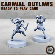 House Caraval, Modular Jester Gang- Print Minis | 28mm and 32mm | Wargaming | DnD | Tabletop Roleplaying