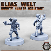Elias Welt, Bounty Hunter Assistant - Print Minis | 28mm and 32mm | Wargaming | DnD | Tabletop Roleplaying