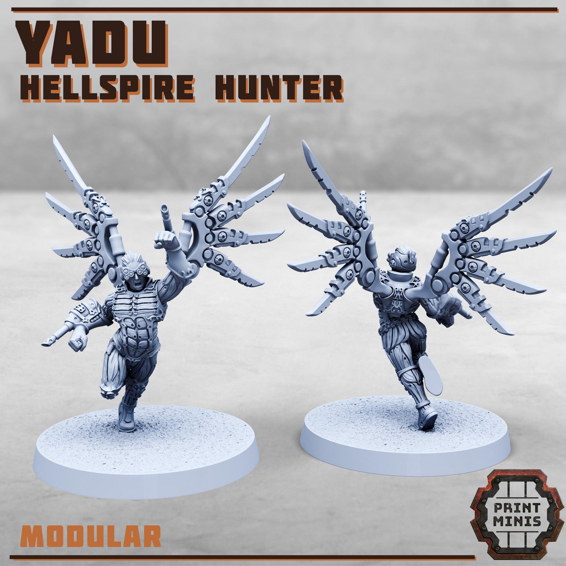 Yadu, Winged Hellspire Hunter- Print Minis | 28mm and 32mm | Wargaming | DnD | Tabletop Roleplaying
