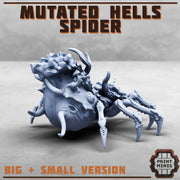 Mutated Hell Spider- Print Minis | 28mm and 32mm | Wargaming | DnD | Tabletop Roleplaying