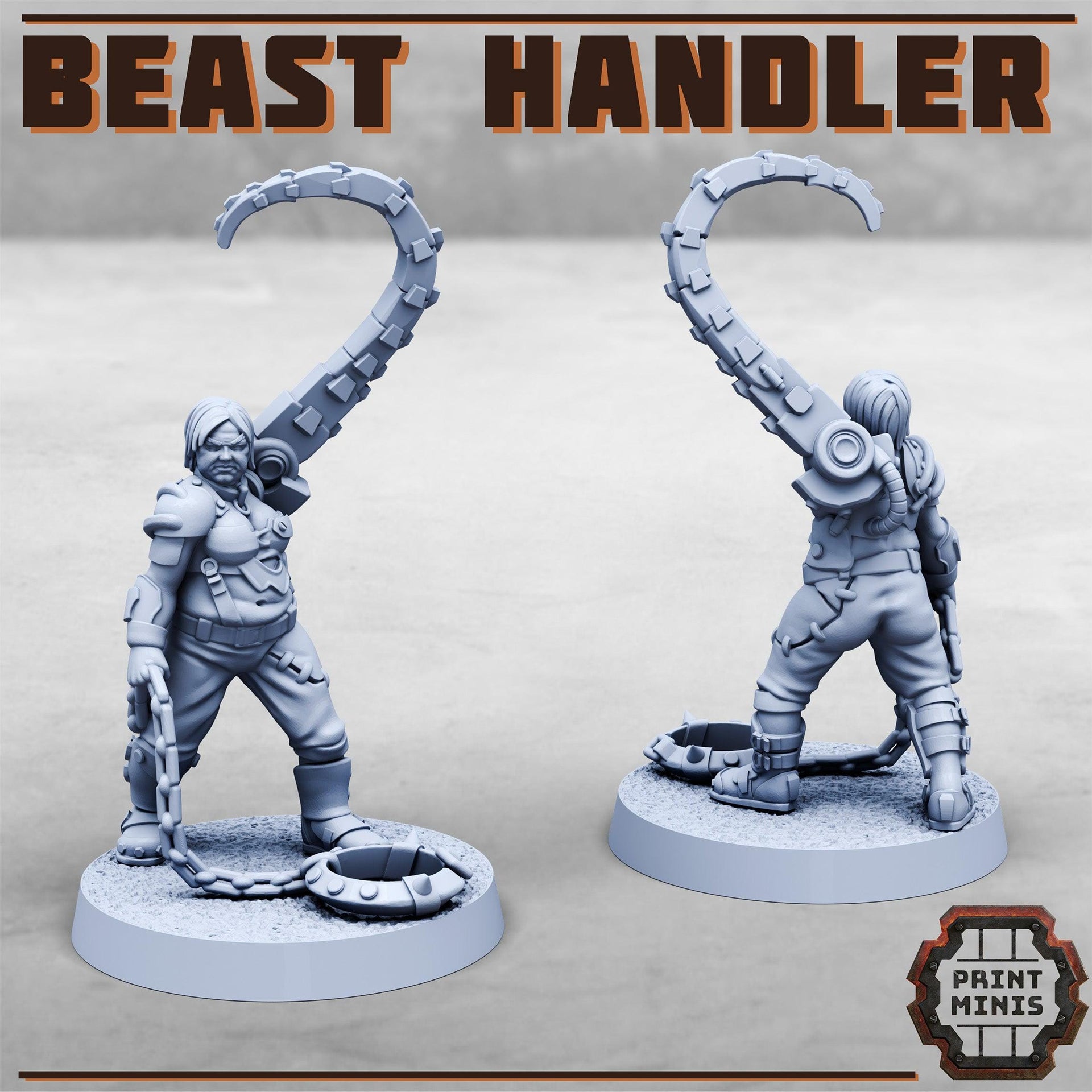 Beast Handler - Print Minis | 28mm and 32mm | Wargaming | DnD | Tabletop Roleplaying