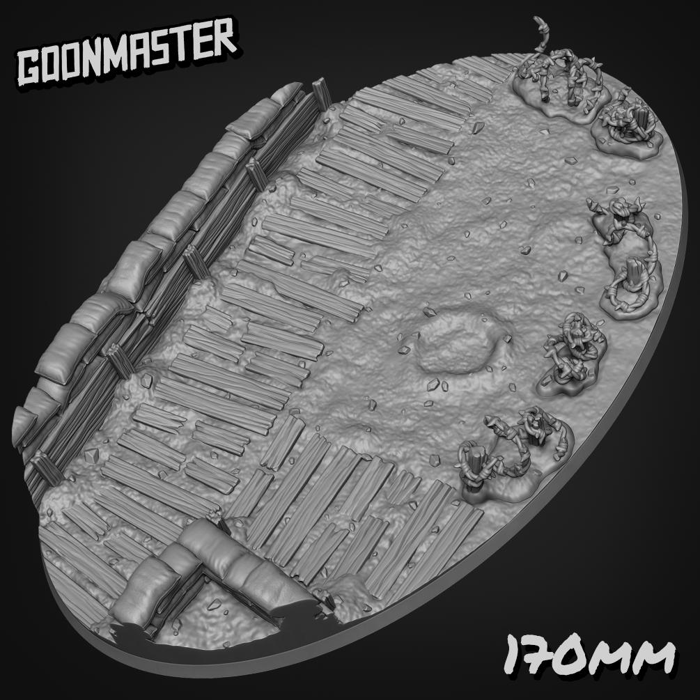 Trench Bases - Goonmaster | 28mm and 32mm | Wargaming | DnD | Tabletop Roleplaying