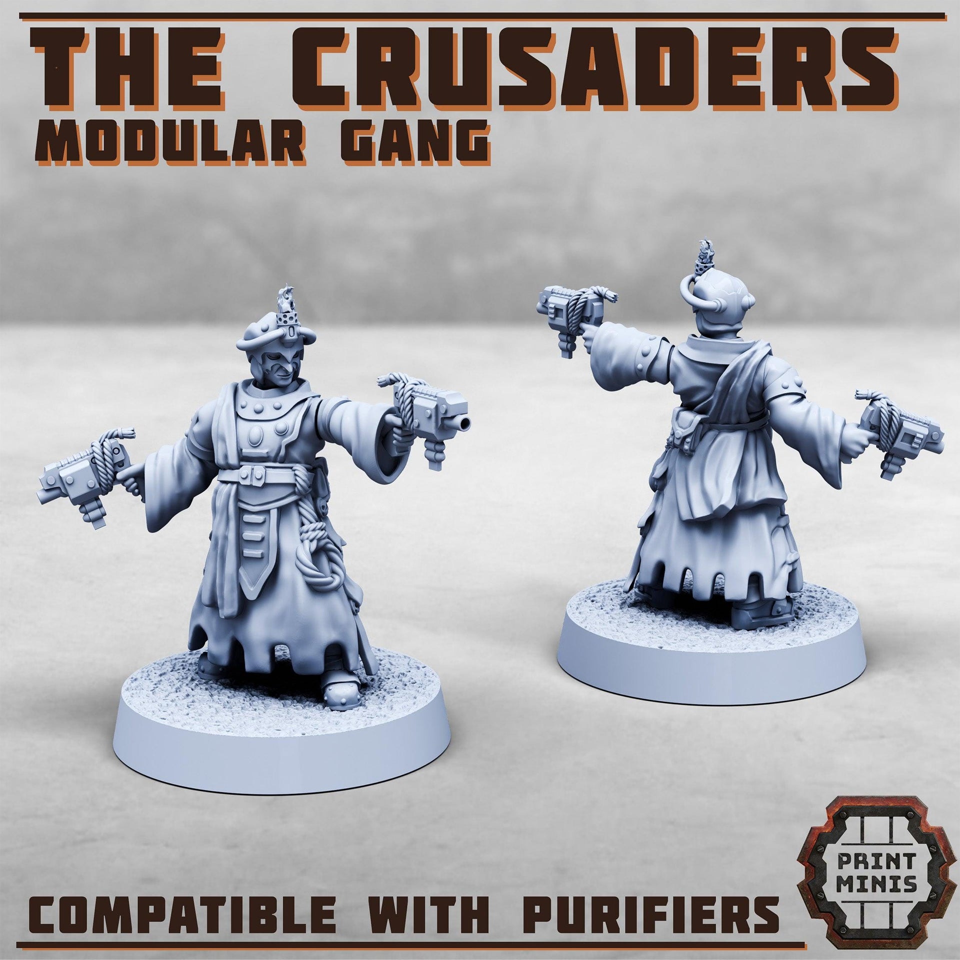 The Crusaders, Modular Gang - Print Minis | 28mm and 32mm | Wargaming | DnD | Tabletop Roleplaying