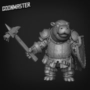 Tiny Hippo Knight - Goonmaster | 28mm and 32mm | Wargaming | DnD | Tabletop Roleplaying