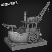 Steam Ship - Goonmaster | Playable Cabin, Magnet Ready | 28mm and 32mm | Wargaming | DnD | Tabletop Roleplaying