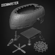 Steam Ship - Goonmaster | Playable Cabin, Magnet Ready | 28mm and 32mm | Wargaming | DnD | Tabletop Roleplaying