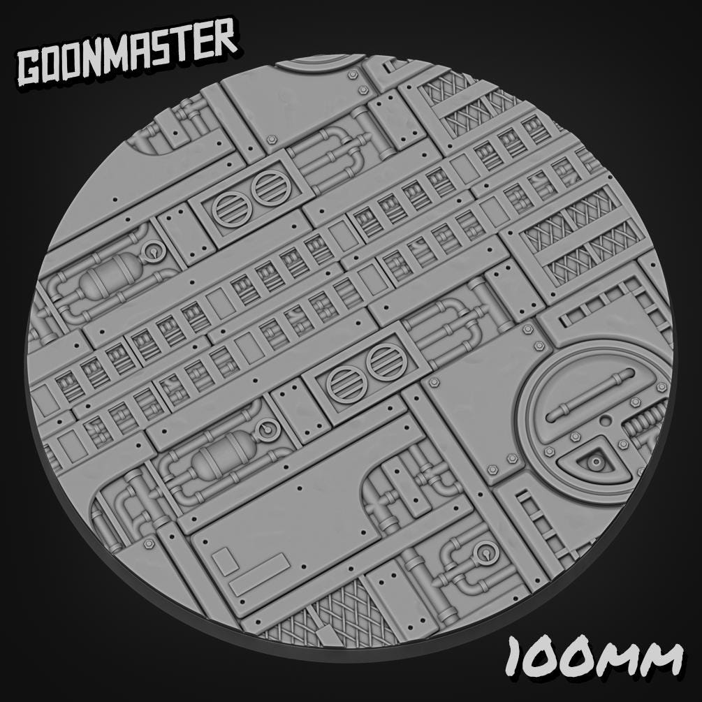 Industrial SciFi Floor Bases - Goonmaster | 28mm and 32mm | Wargaming | DnD | Tabletop Roleplaying