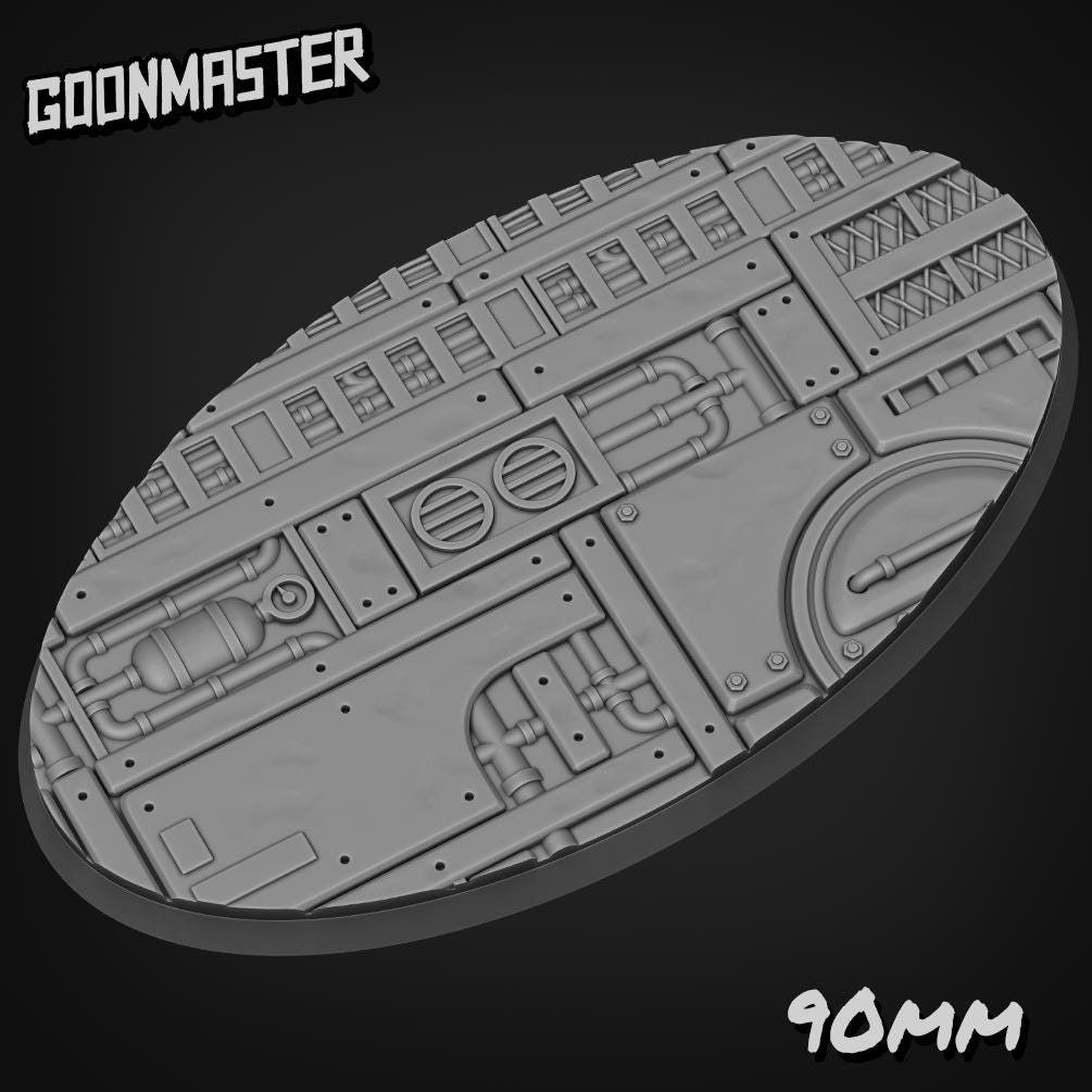 Industrial SciFi Floor Bases - Goonmaster | 28mm and 32mm | Wargaming | DnD | Tabletop Roleplaying