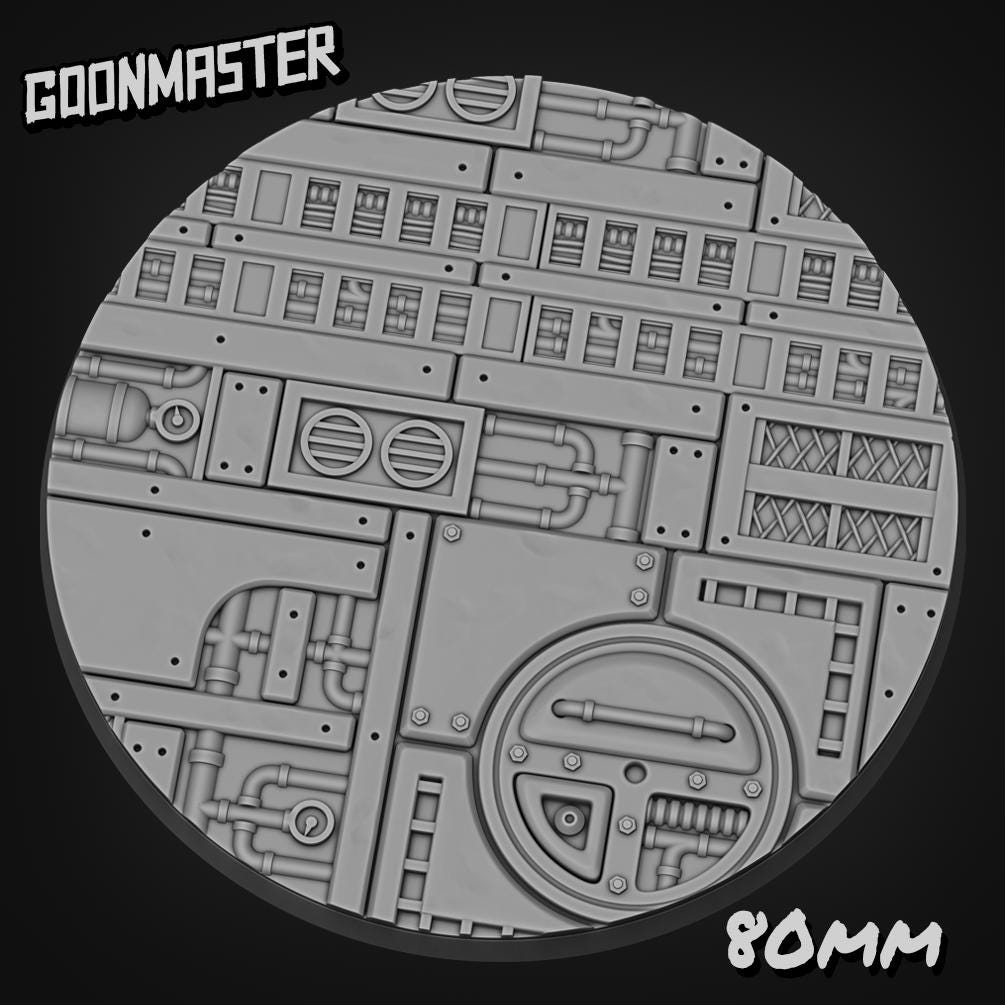 Industrial SciFi Floor Bases - Goonmaster | 28mm and 32mm | Wargaming | DnD | Tabletop Roleplaying