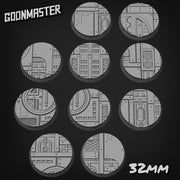 Industrial SciFi Floor Bases - Goonmaster | 28mm and 32mm | Wargaming | DnD | Tabletop Roleplaying