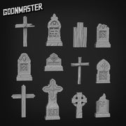 Grave Markers - Goonmaster Basing Bits | 28mm and 32mm | Wargaming | DnD | Tabletop Roleplaying