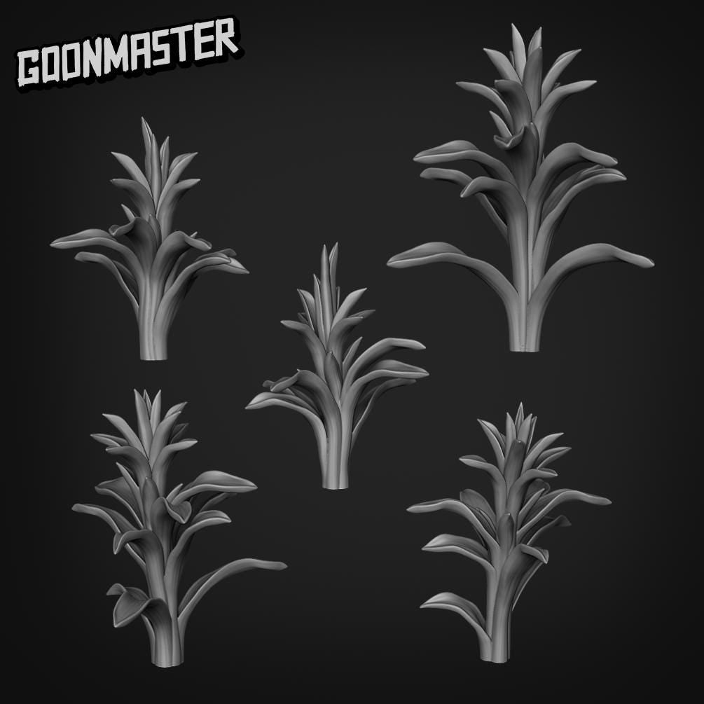 Guzmania Bromeliad - Goonmaster Basing Bits | Scale Model Scarlet Star | 28mm and 32mm | Wargaming | DnD | Tabletop Roleplaying