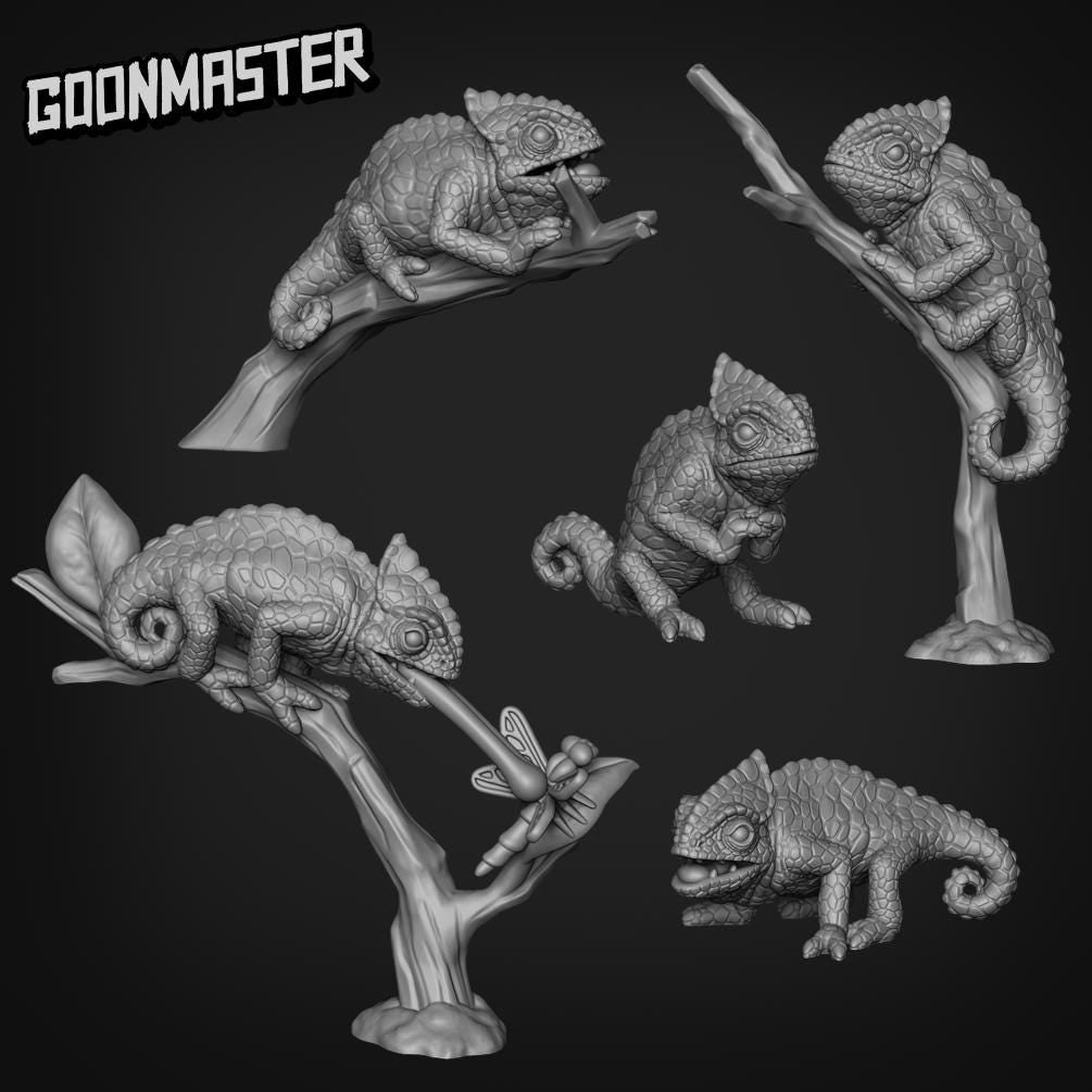 Chameleon - Goonmaster Basing Bits | 28mm and 32mm | Wargaming | DnD | Tabletop Roleplaying