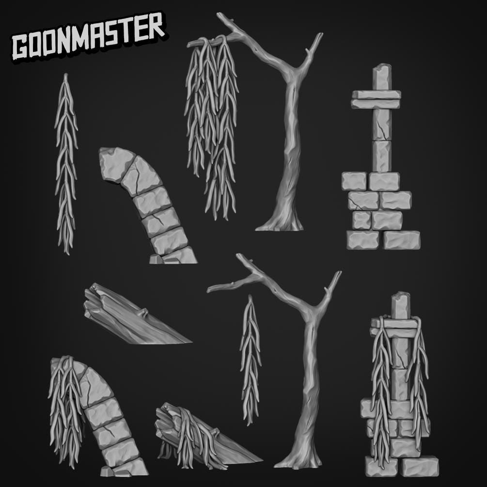 Hoya Linearis - Goonmaster Basing Bits | Scale Model Trailing Plant | 28mm and 32mm | Wargaming | DnD | Tabletop Roleplaying