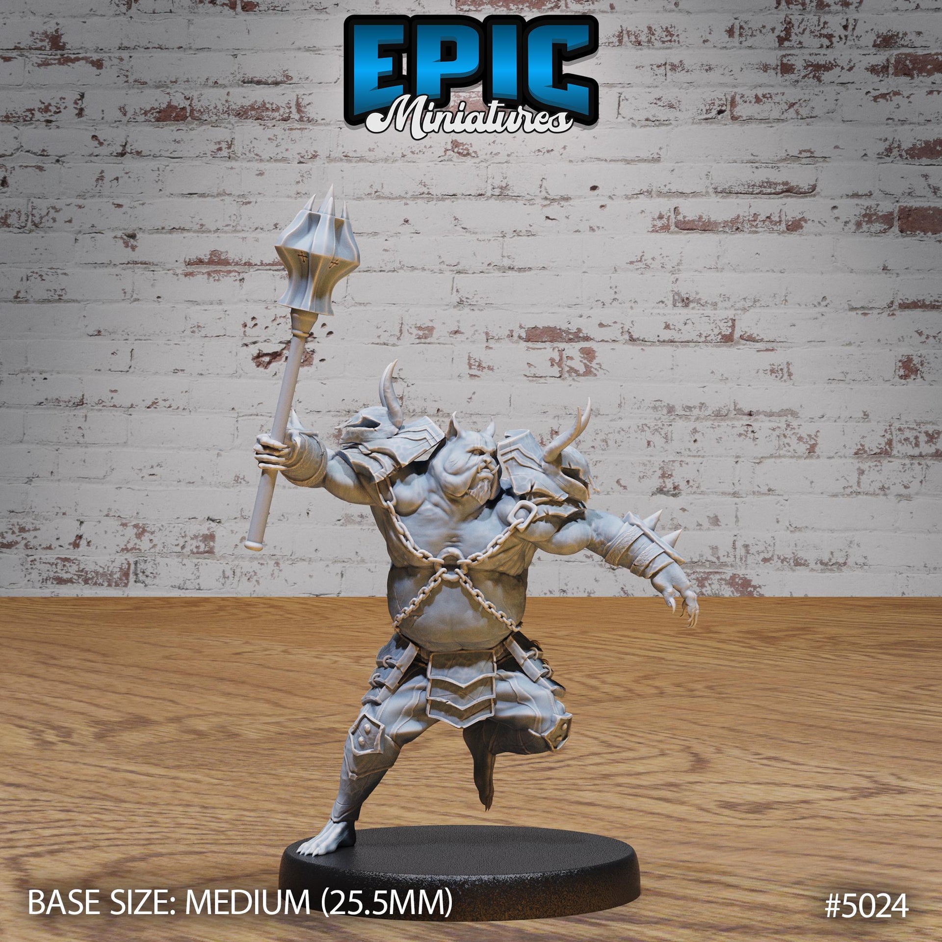 Pig Demon Officer - Epic Miniatures | 28mm and 32mm | Wargaming | DnD | Tabletop Roleplaying