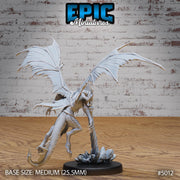 Draconic Demon Silver - Epic Miniatures | 28mm and 32mm | Wargaming | DnD | Tabletop Roleplaying