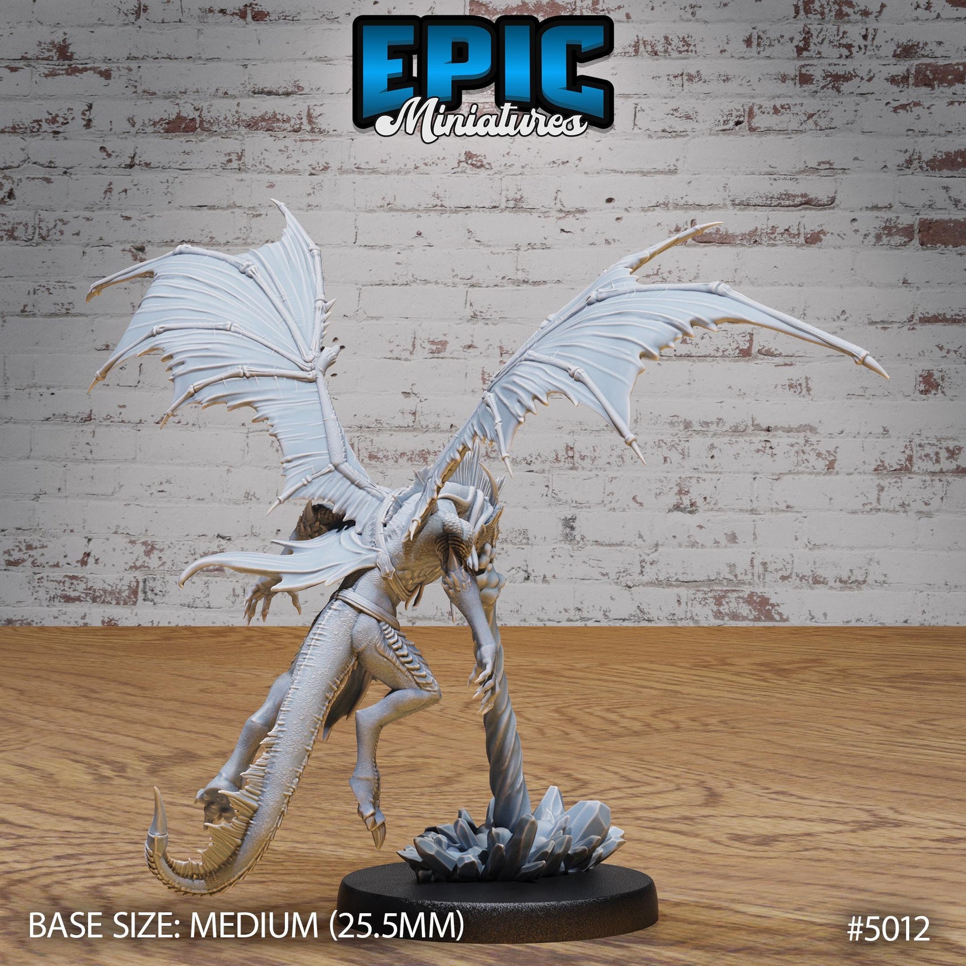 Draconic Demon Silver - Epic Miniatures | 28mm and 32mm | Wargaming | DnD | Tabletop Roleplaying