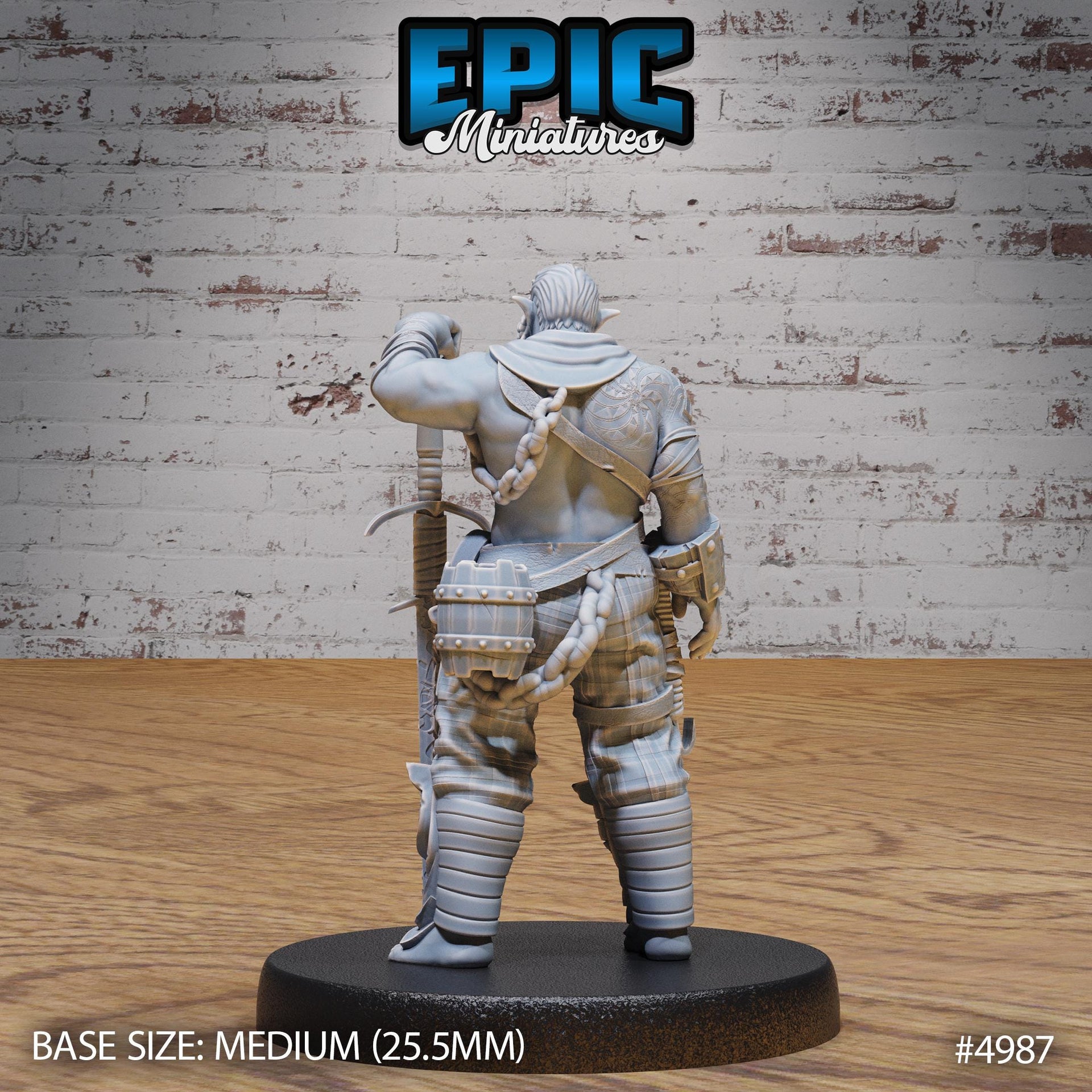 Half Orc Adventurer - Epic Miniatures | 28mm and 32mm | Wargaming | DnD | Tabletop Roleplaying
