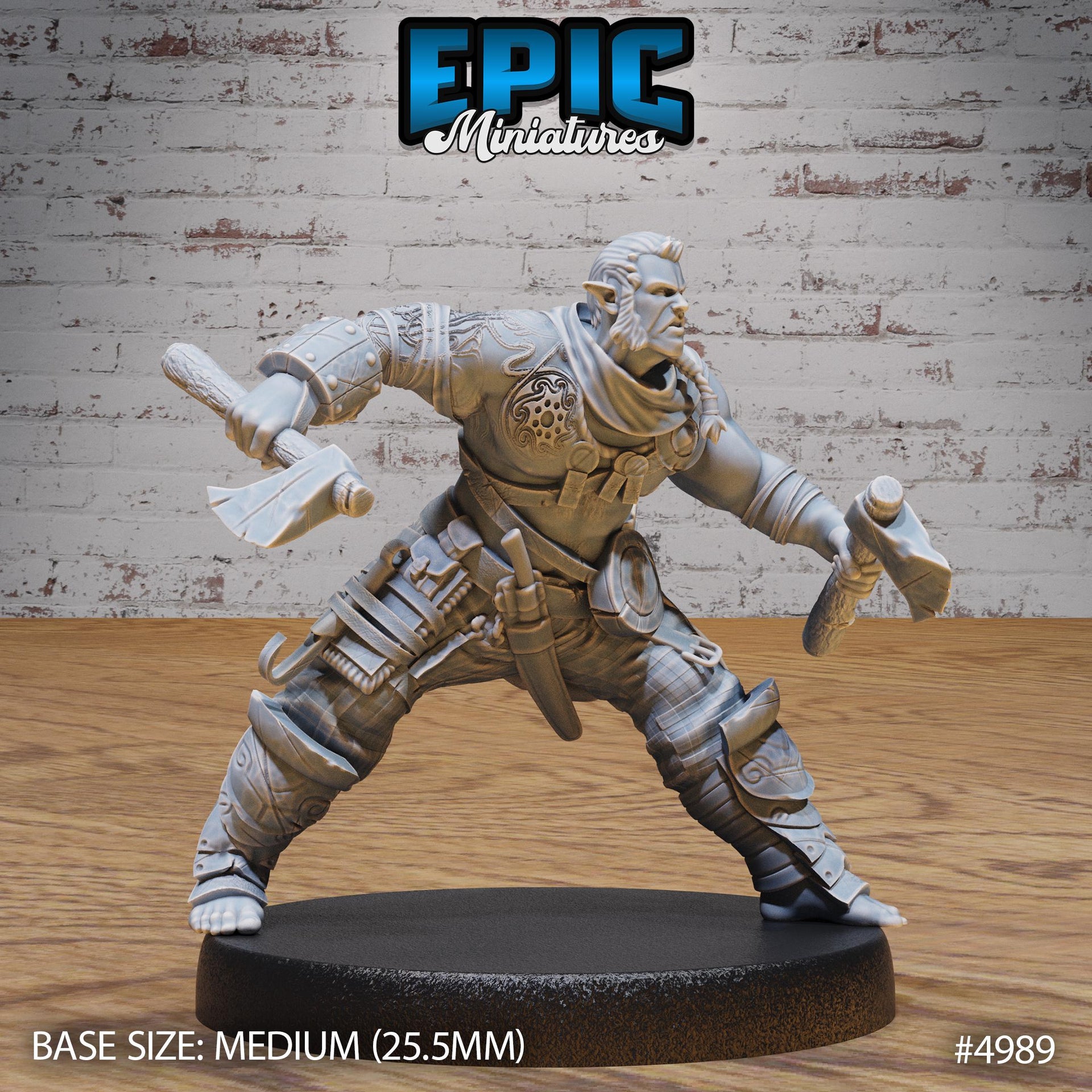 Half Orc Adventurer - Epic Miniatures | 28mm and 32mm | Wargaming | DnD | Tabletop Roleplaying