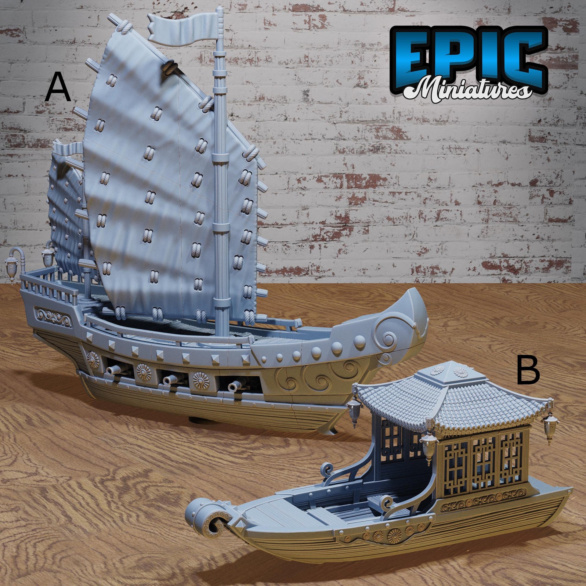 Eastern Boats - Epic Miniatures | 28mm and 32mm | Wargaming | DnD | Tabletop Roleplaying