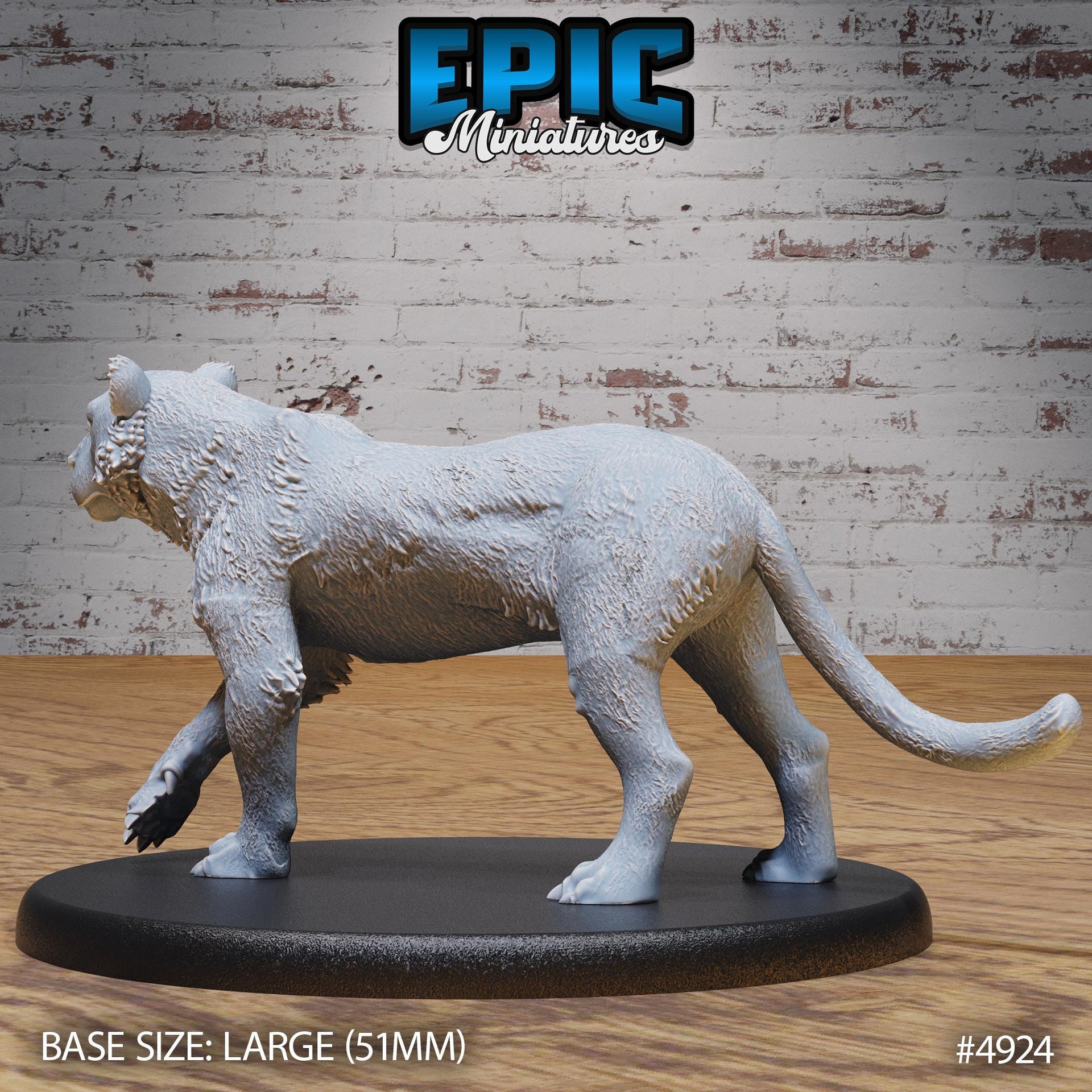 Tiger - Epic Miniatures | 28mm and 32mm | Wargaming | DnD | Tabletop Roleplaying