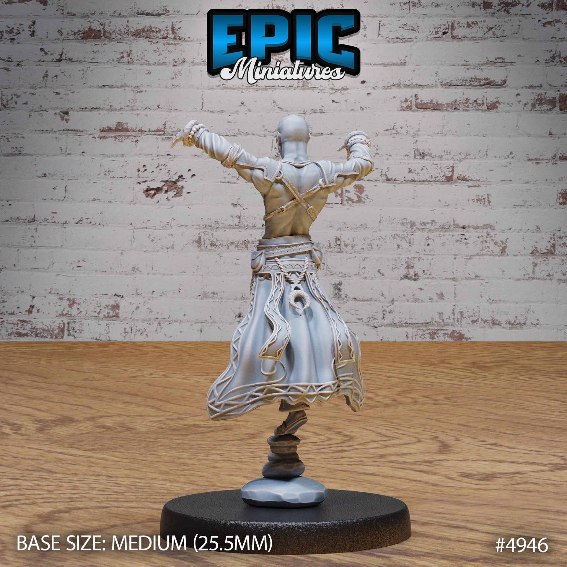 Monk Adventurer Male - Epic Miniatures | 28mm and 32mm | Wargaming | DnD | Tabletop Roleplaying