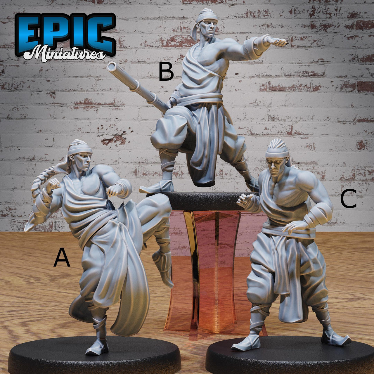 Martial Arts Monk - Epic Miniatures | 28mm and 32mm | Wargaming | DnD | Tabletop Roleplaying