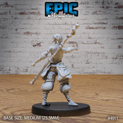 Monk Adventurer Female - Epic Miniature | 28mm and 32mm | Wargaming | DnD | Tabletop Roleplaying