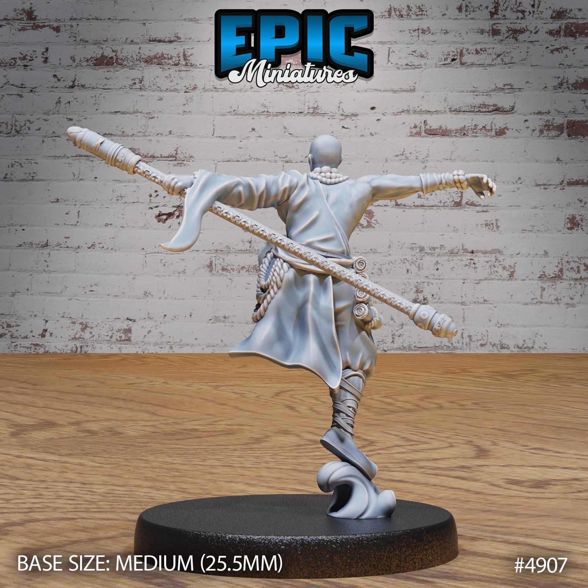 Shaolin Monk - Epic Miniatures | 28mm and 32mm | Wargaming | DnD | Tabletop Roleplaying