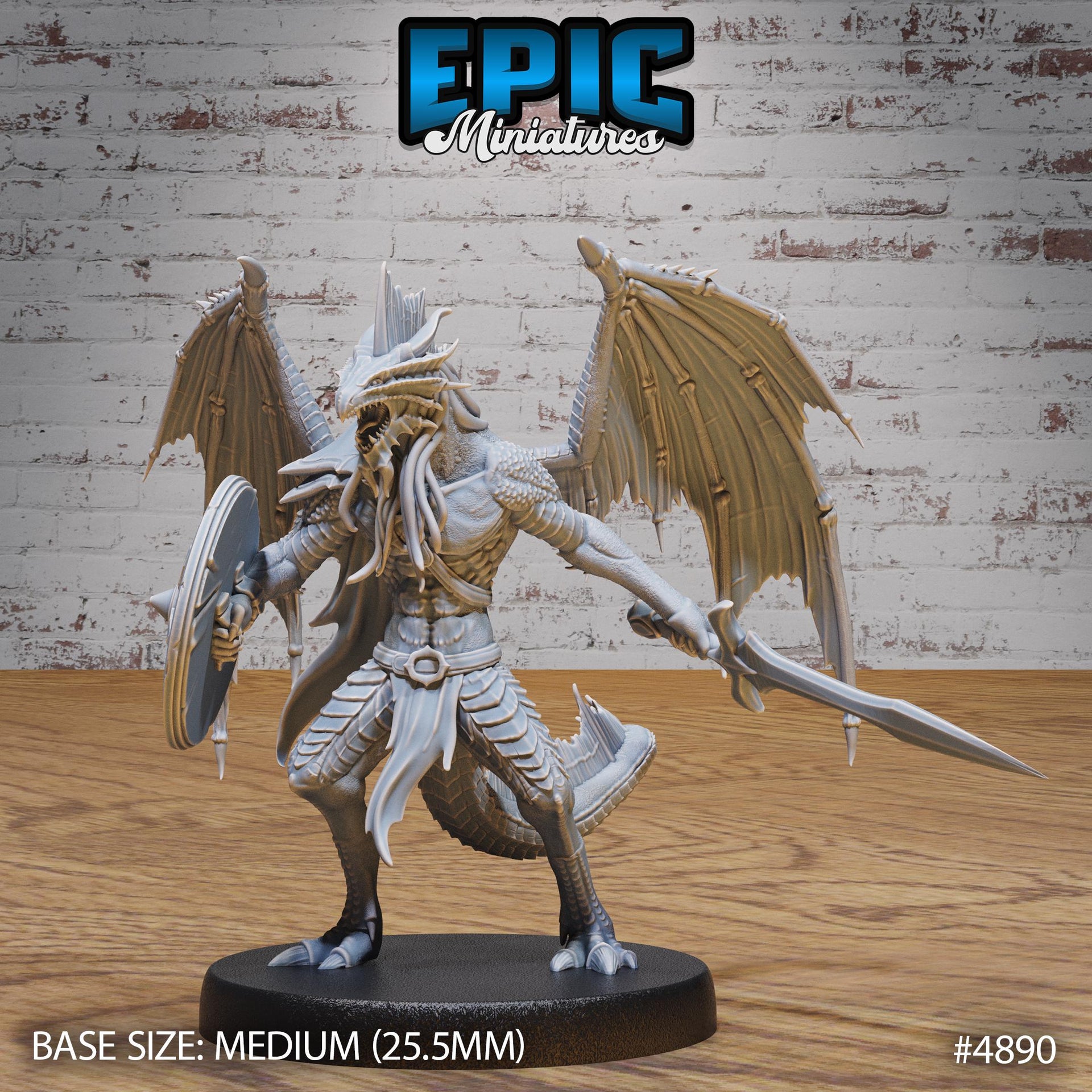 Draconic Demon Bronze - Epic Miniatures | 28mm and 32mm | Wargaming | DnD | Tabletop Roleplaying